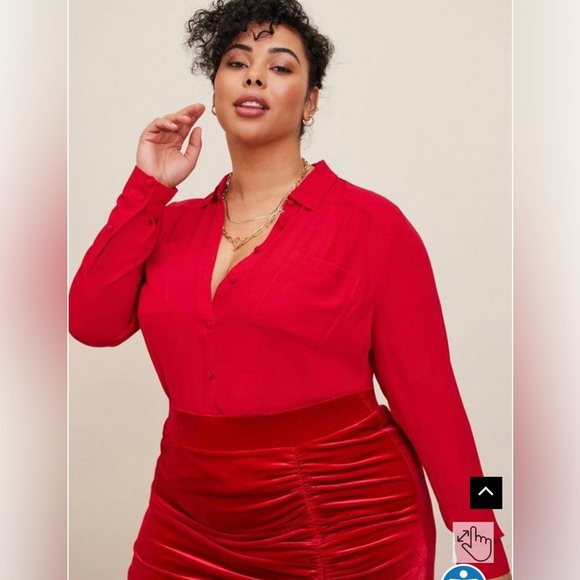 Torrid sz 5 red blouse NWT - Picture 3 of 9